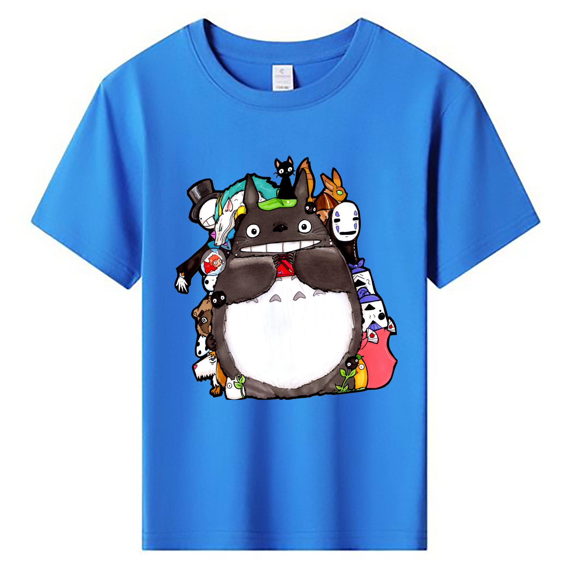 （画像用） となりのトトロ 草壁メイ 草壁サツキ My Neighbor Totoro Satsuki Kusakabe Mei Kusakabe 綿100％キッズTシャツ（フロントプリント）